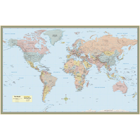QUICKSTUDY QuickStudy World Map, Laminated Poster, 50" x 32" 9781423220831